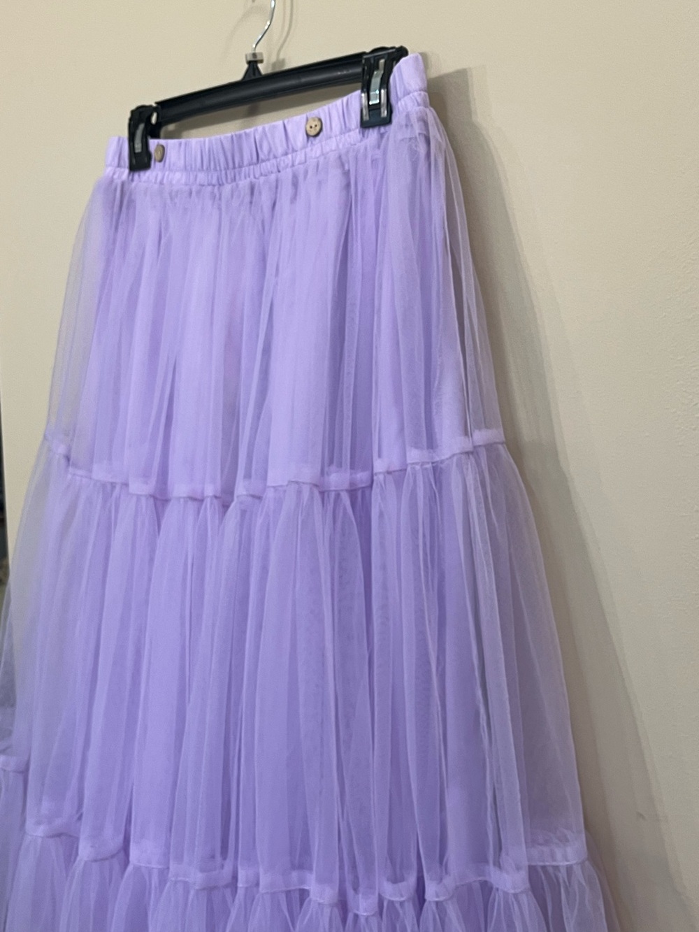 Beulah tiered lavender tulle midi skirt whimsical balletcore large - Picture 3 of 7